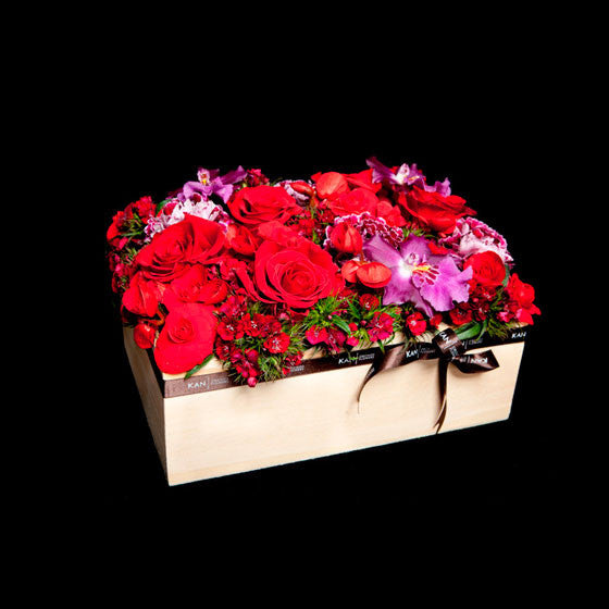 Subtle and Sophisticated Flower box Arrangement | KAN